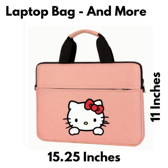 Computer Case Laptop Bag, - Hello Kitty - 15.25" X 11" Size...Removable Strap - Picture 2 of 4
